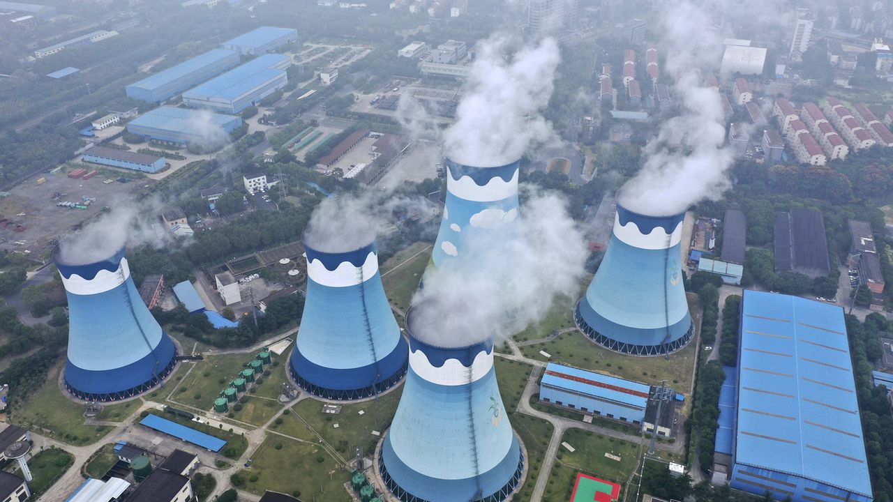 Une centrale électrique au charbon à Nanjing en chine le 21 septembre 2021. [Chinatopix - AP/Keystone]