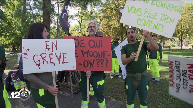 Le conflit social qui oppose la ville de Genève à son personnel a conduit à une grève [RTS]