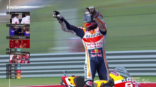 GP des Amériques, MotoGP: Marc Marquez (ESP) gagne devant Quartararo (FRA) 2e et Bagnaia (ITA) 3e [RTS]