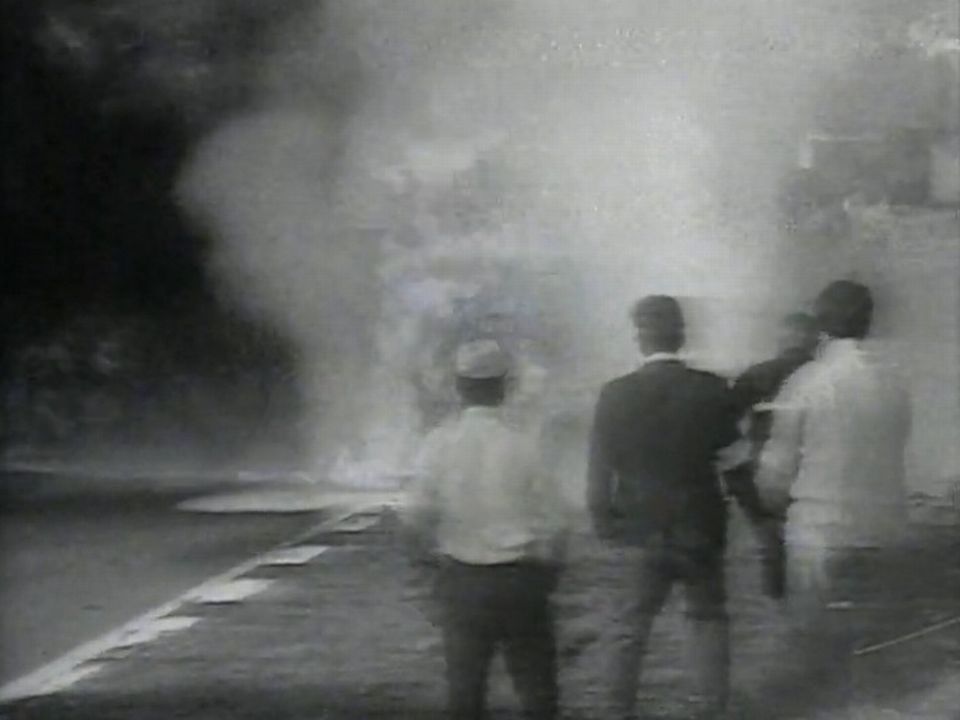 L'accident de Jo Siffert en 1971. [RTS]