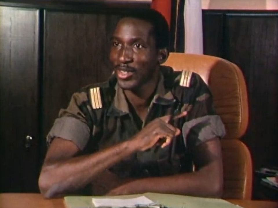 Le président Sankara en 1984. [RTS]