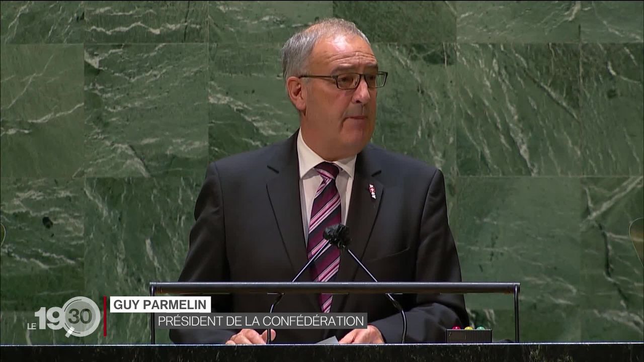 Dans son discours aux Nations unies, Guy Parmelin insiste sur la nécessité de partager les vaccins. [RTS]