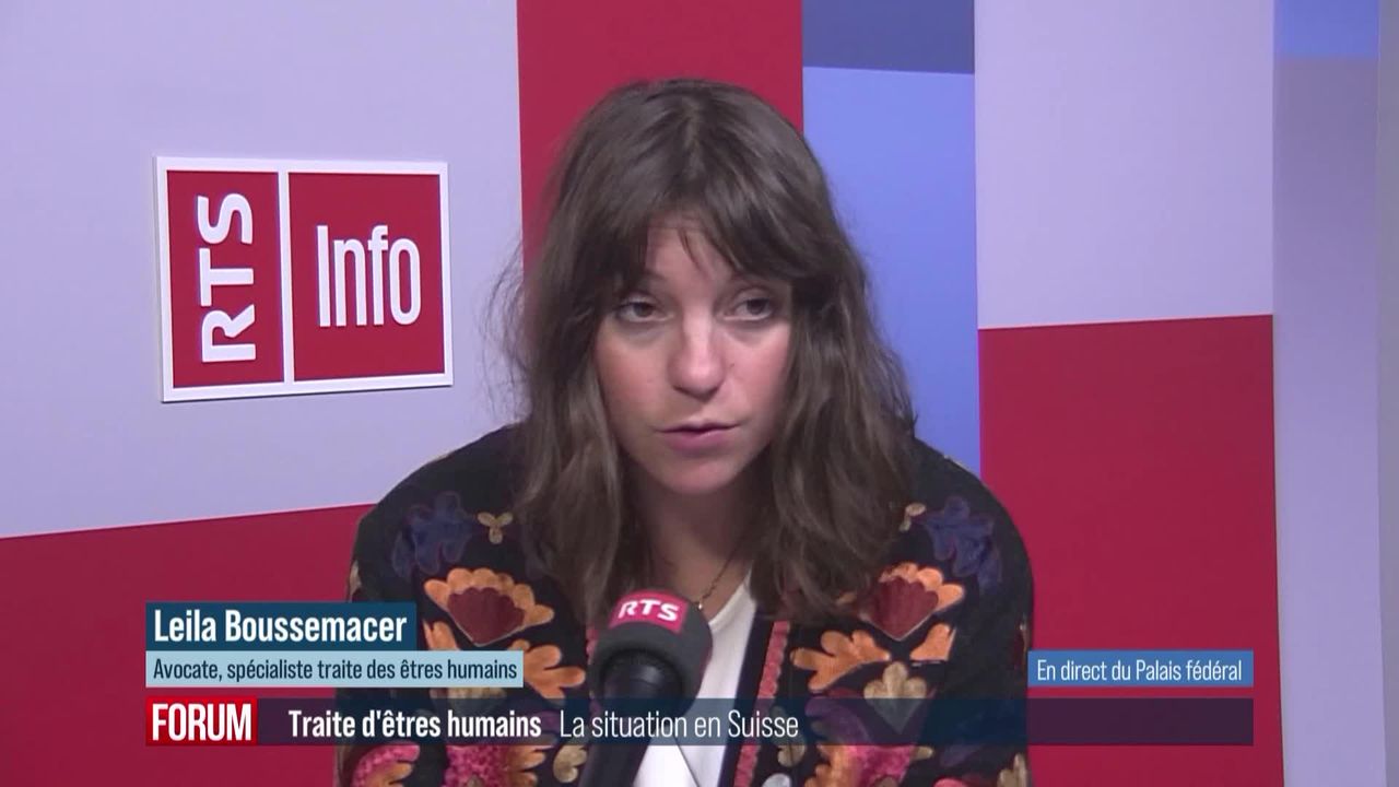 Qui sont les victimes de la traite d’êtres humains en Suisse? Interview de Leila Boussemacer (vidéo) [RTS]