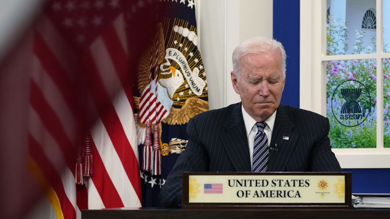 Joe Biden à la Maison Blanche, 26.10.2021. [Susan Walsh - AP/Keystone]