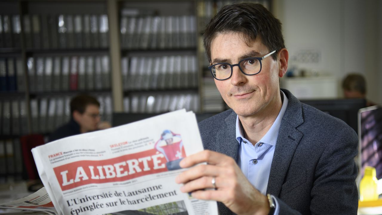 François Mauron, nouveau rédacteur en chef de La Liberté. [Laurent Gilliéron - Keystone]