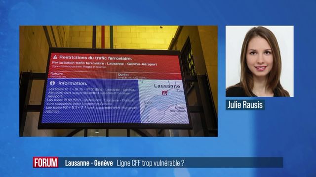 La ligne CFF entre Genève et Lausanne interrompue jusqu’à vendredi au moins (vidéo) [RTS]