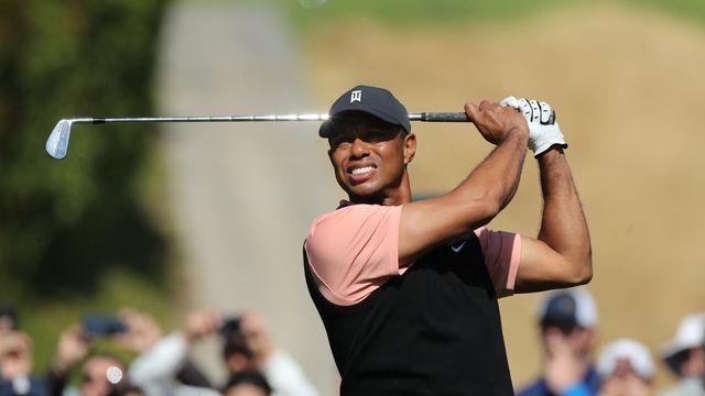 Tiger Woods lors du 1er tour du Genesis Invitational, en février 2020. [David Swanson - Keystone]