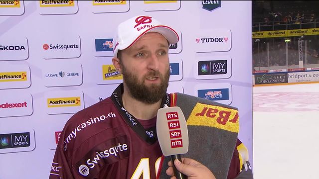 Hockey: Genève - Zurich (3-1) Interview Benjamin Antonietti [RTS]