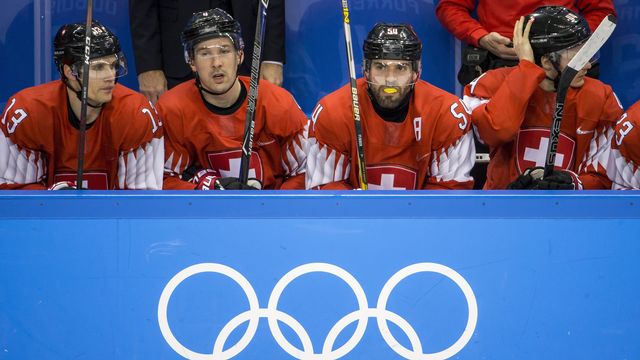 Comme à Pyeongchang en 2018, l'équipe de Suisse de hockey sur glace devra composer sans ses joueurs de NHL aux JO de Pékin. [Alexandra Wey - Keystone]