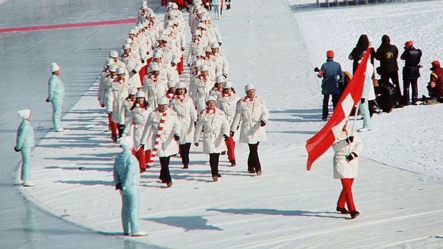 Délégation suisse aux Jeux Olympiques d'hiver de Sapporo 1972 [Keystone/RTS]