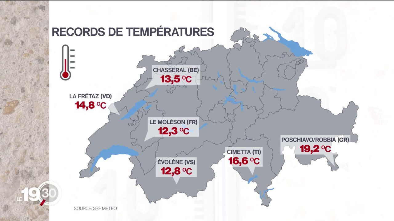 Nouveaux records de température dans une dizaine de stations de mesure en Suisse [RTS]