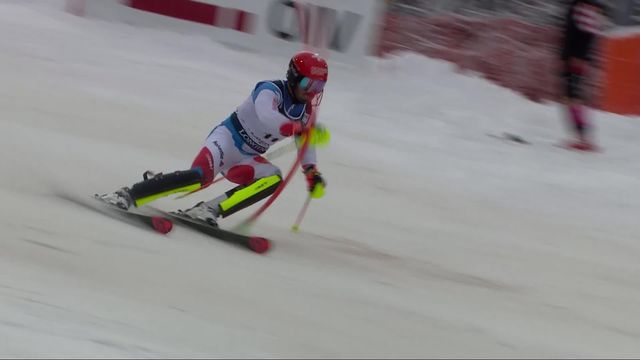 Zagreb (CRO), slalom messieurs, 1re manche: Loïc Meillard (SUI) [RTS]
