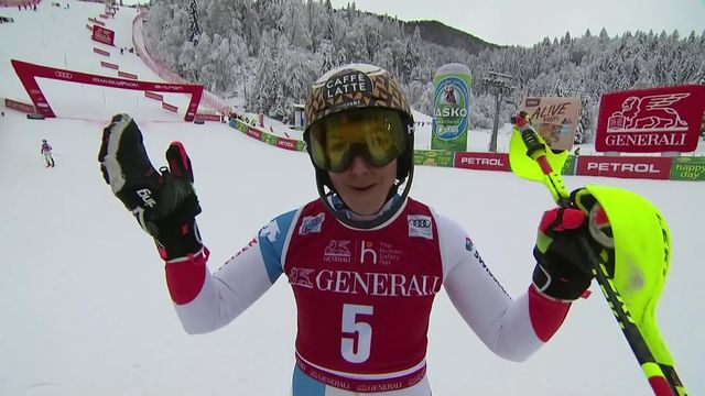 Kranjska Gora (SLO), slalom dames, 2e manche: Wendy Holdener (SUI) [RTS]