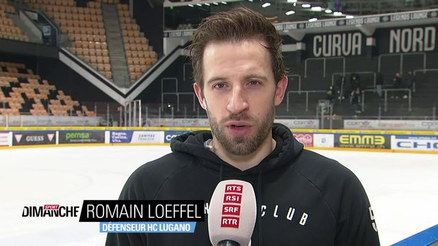 Hockey, National League: Interview de Romain Loeffel, défenseur du HC Lugano [RTS]
