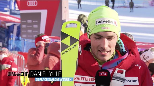 Ski alpin: Daniel Yule, 2e place Slalom à Wengen (SUI) [RTS]