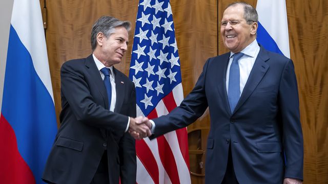 Rencontre des ministres des affaires étrangères russe et américain à Genève pour discuter de l’Ukraine  [Martial Trezzini - Keystone]