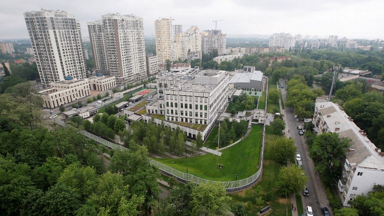 L'ambassade américaine à Kiev. [Vladimir Shtanko - AFP]