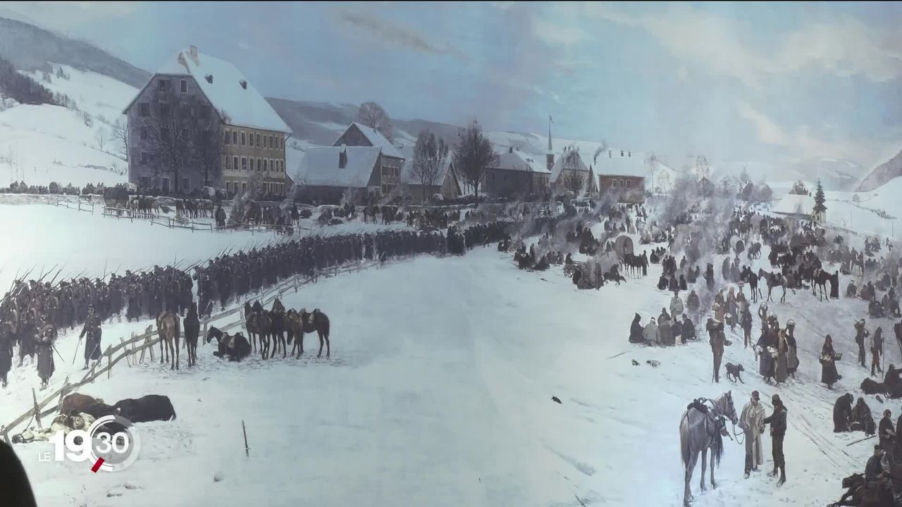 Il y a 150 ans, l'armée du général Bourbaki trouvait refuge en Suisse. L'événement célèbre l'amitié franco-suisse. [RTS]