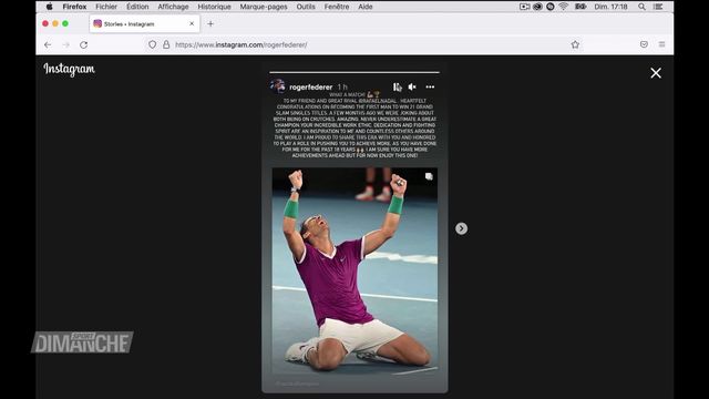 Tennis: Réactions de Roger Federer et Novak Djokovic sur la victoire de Rafael Nadal [RTS]