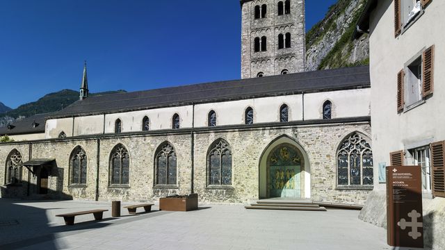 Basilique de l'abbaye de Saint-Maurice. [Olivier Maire - Keystone]