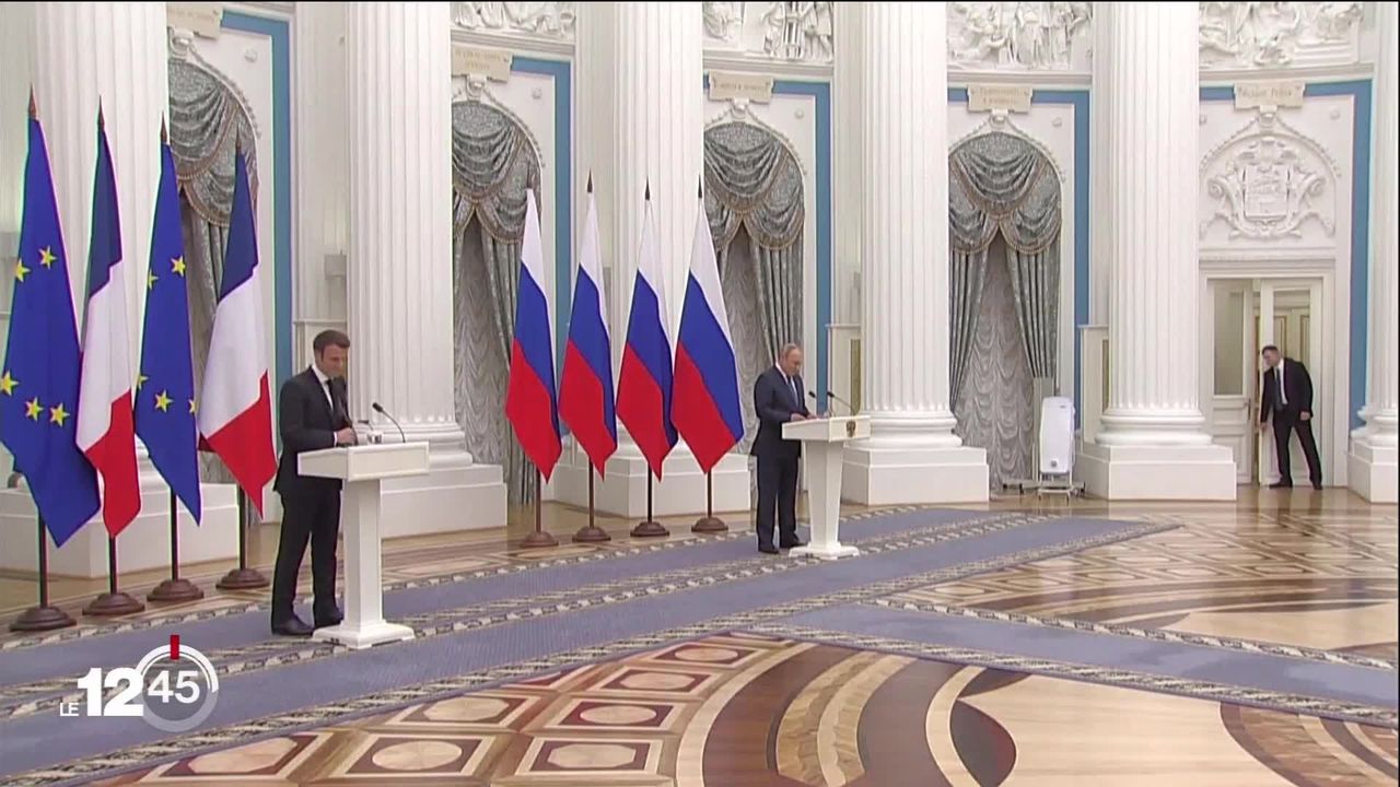 Emmanuel Macron a rencontré Vladimir Poutine pour amorcer une désescalade dans la crise ukrainienne [RTS]