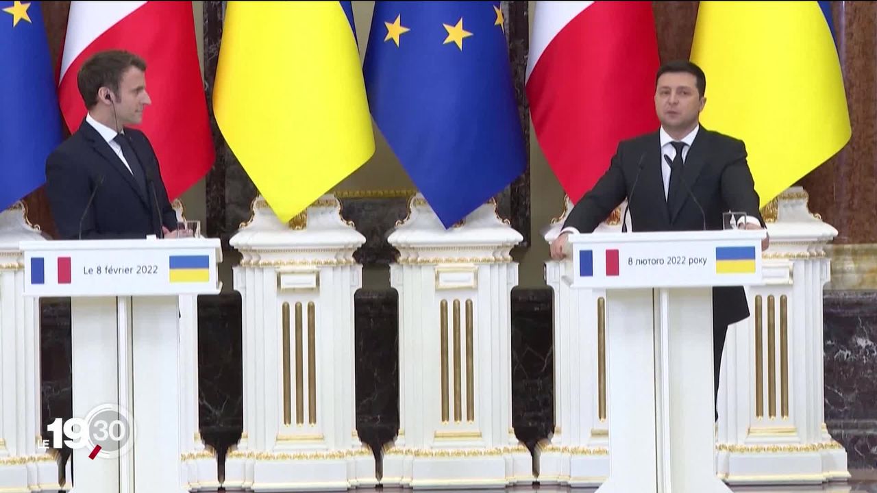 À Kiev, Emmanuel Macron voit des "solutions concrètes" à la crise russo-ukrainienne [RTS]