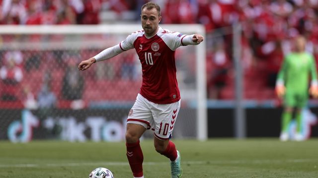8 mois après Danemark-Finlande à l'Euro 2020, Christian Eriksen va retrouver les terrains en compétition officielle. [Wolfgang Rattay/Pool via AP - Keystone]