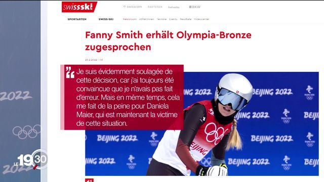 La skieuse vaudoise Fanny Smith récupère la médaille de bronze des Jeux olympiques après avoir été disqualifiée [RTS]