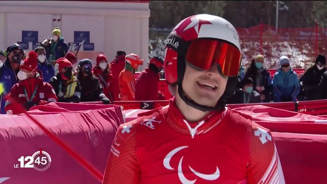 Beijing 2022: Le Valaisan Théo Gmür gagne la première médaille suisse aux Jeux paralympiques de Pékin en finissant 3e de la descente [RTS]