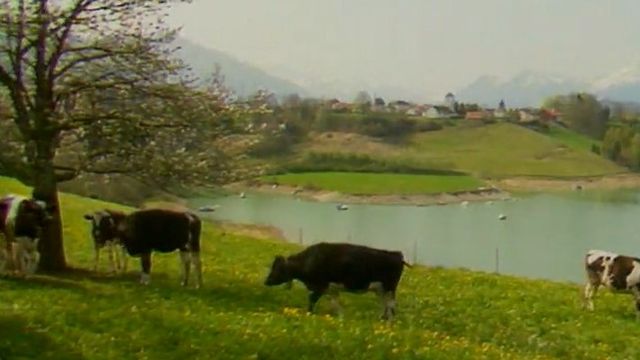 Le village de Corbières en 1992. [RTS]