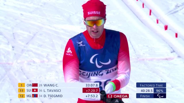 Paralympiques, ski nordique: Tavasci (SUI) termine en 13e position [RTS]