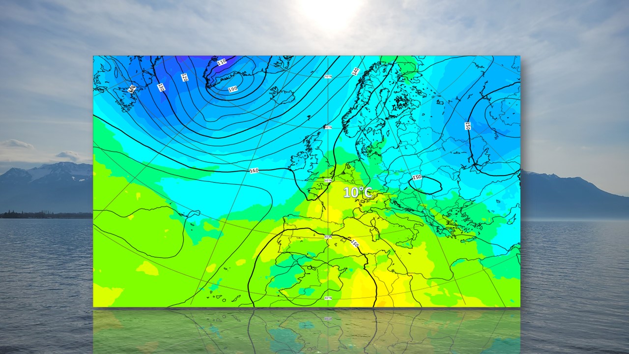Temperatures predicted to 1500m by the European model (ECMWF) for March 16, 2022 [Gaëlle Cotture - ECMWF/RTS]