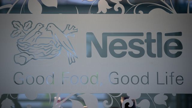 Le logo de Nestlé. [Laurent Gillieron - Keystone]