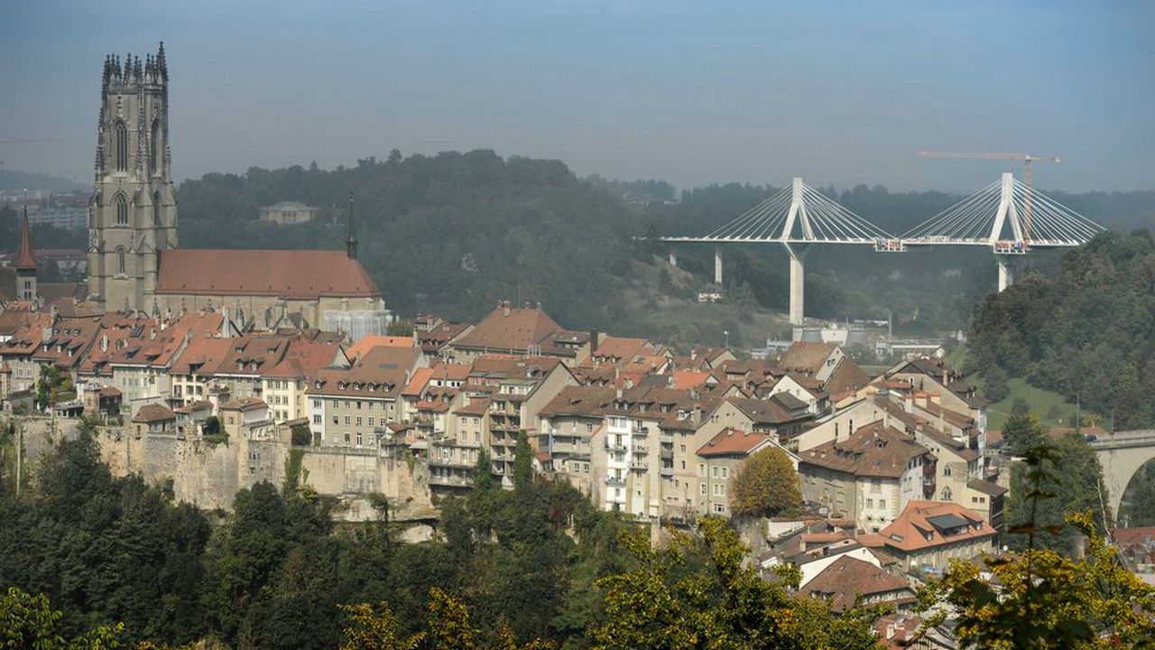 Une vue de la ville de Fribourg. [Laurent Gillieron - Keystone]
