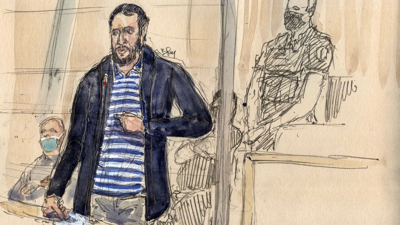 Salah Abdeslam, principal accusé, sort de son mutisme face à la justice au procès des attentats du 13 novembre 2015 à Paris. [Benoît Peyrucq -  AFP]