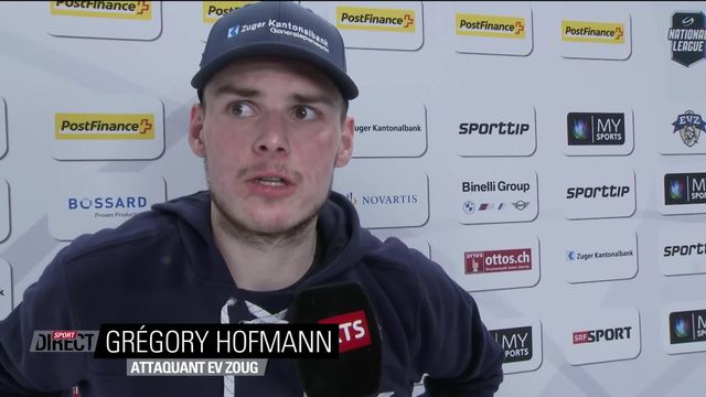 Finale, match 1, Zoug – Zurich (2-3) : Grégory Hofmann au micro de la RTS [RTS]