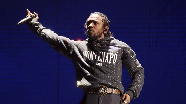 Le rappeur américain Kendrick Lamar en 2018, lors des Brit Awards à Londres. [Joel C Ryan - Keystone]