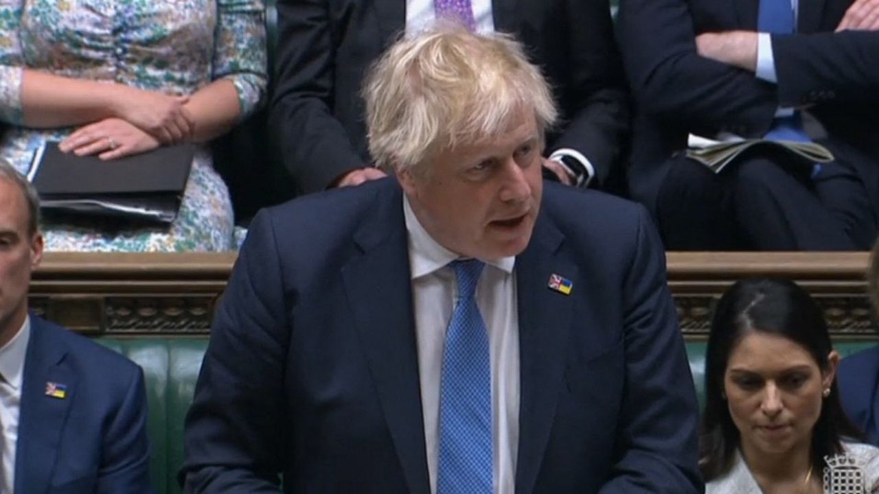 Le premier ministre britannique Boris Johnson s'est excusé mardi devant le parlement [PRU / AFP]
