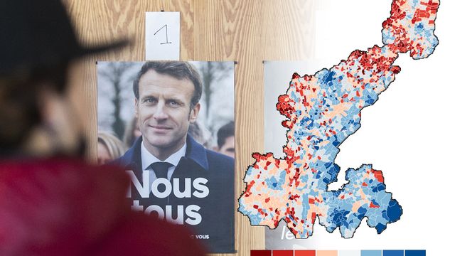 La carte du vote en France voisine. [RTS]