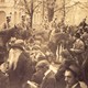 Photo prise le 12 novembre 1918 sur la place Paradeplatz de Zurich lors de la grève générale. Le mot d'ordre de grève est suivi par quelque 250'000 ouvriers, tandis que près de 100'000 soldats sont déployés à travers le pays pour ramener l'ordre dans les centres urbains.