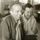 Aaron Copland with Benjamin Britten ca 1950 [Library of Congress - Public domain]