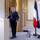 Le président français Emmanuel Macron prononce un discours lors de la cérémonie de son investiture pour un second mandat au palais de l'Élysée, à Paris, en France, samedi 7 mai 2022. [Gonzalo Fuentes - Pool via AP/KEYSTONE]