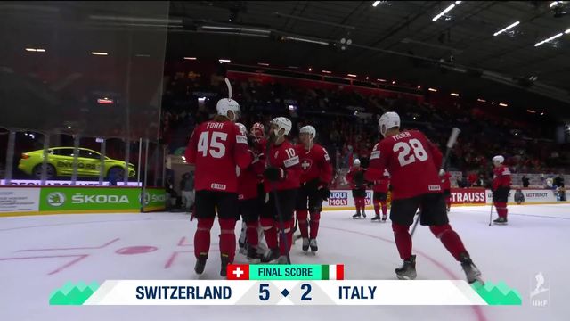 Groupe A, Suisse - Italie (5-2): bonne entrée en lice de la Suisse [RTS]