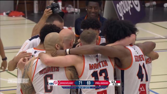 Basketball, Playoffs messieurs: Neuchâtel s'impose sur le fil et mène 2-1 (71-69) [RTS]