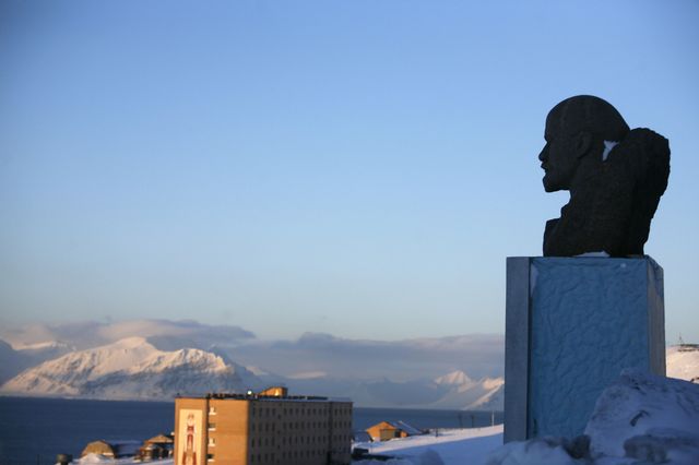 La statua di Lenin è al culmine di Barentsburg. [John McConnico - Keystone]
