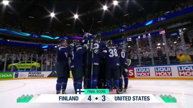 1-2 finale, Finlande - USA (4-3): la Finlande se qualifie pour sa grande finale [RTS]