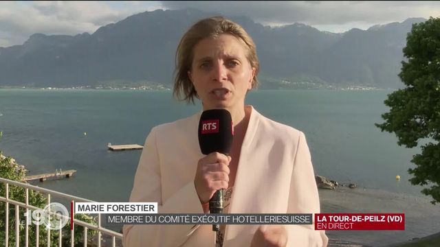 Marie Forestier, membre du comité exécutif d'HotellerieSuisse, évoque la reprise du tourisme dans notre pays. [RTS]