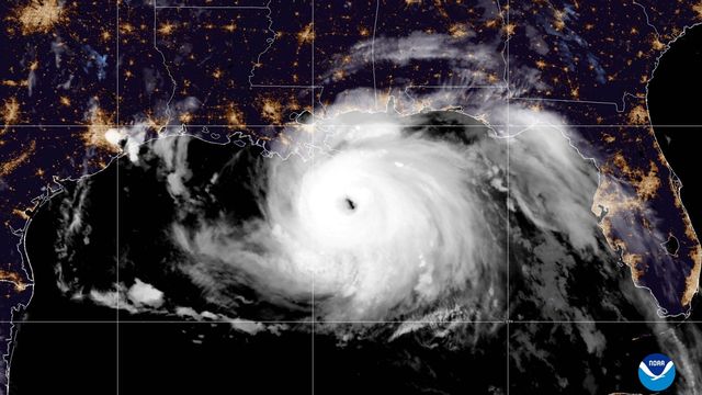 Ouragan Ida sur le golfe du Mexique, vu par le satellite GOES-16, le 29 août 2021 [NOAA]