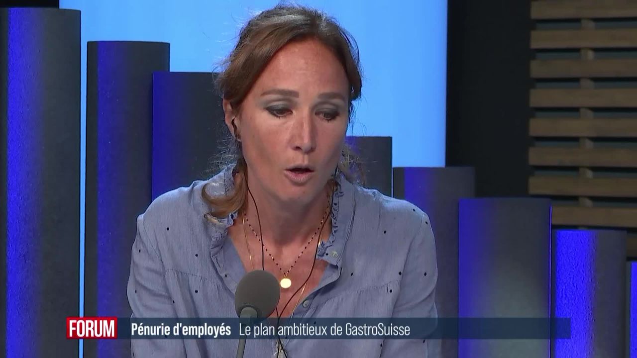Le plan ambitieux de Gastrosuisse pour pallier le manque d'employés: interview de Frédérique Beauvois [RTS]