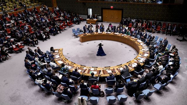 La salle du Conseil de sécurité des Nations unies à New York. [John Minchillo - Keystone]